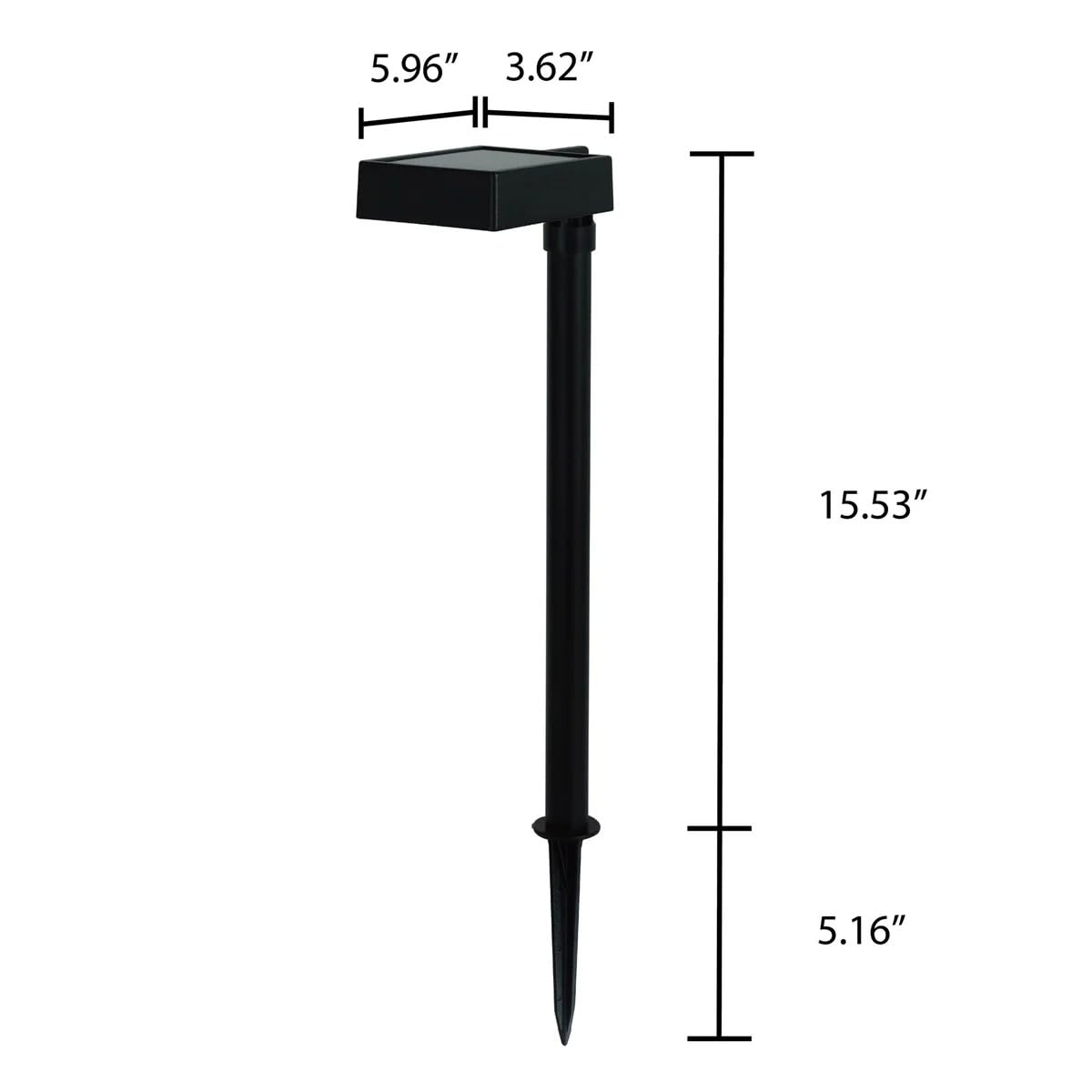 Tommy Bahama LED Solar Path Lights, Adjustable Head, 40 Lumen, Black Finish, 6-Pack, Model 10907-40-6GB