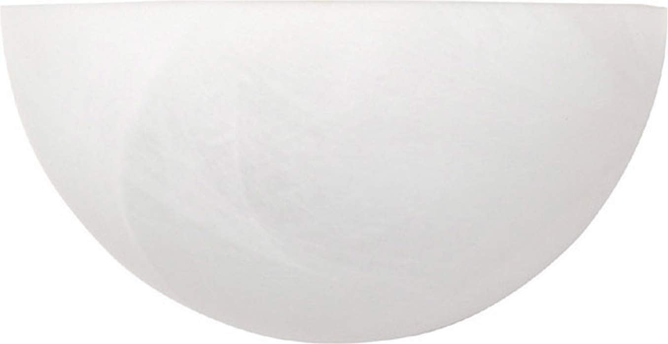 Capital Lighting 1681MW Modern Minimalistic Wall Sconce, 1-Light 100W, 5inH x 11inW, Faux White Alabaster Glass, Matte White