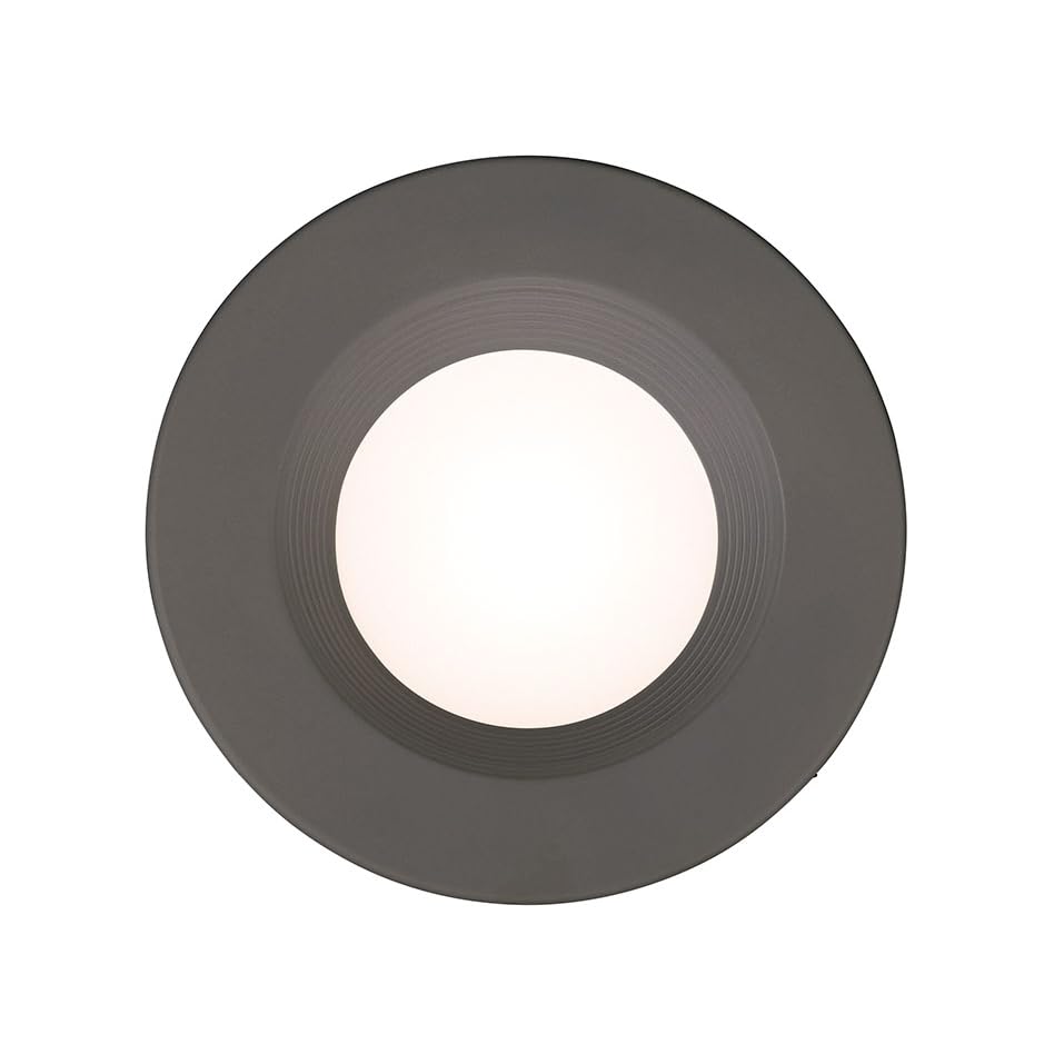 DESIGNERS FOUNTAIN 5/6 Inch LED Recessed Ceiling Light, Dimmable 1000 Lumens, Bronze Baffle Trim, Model EVL61093T50BZ