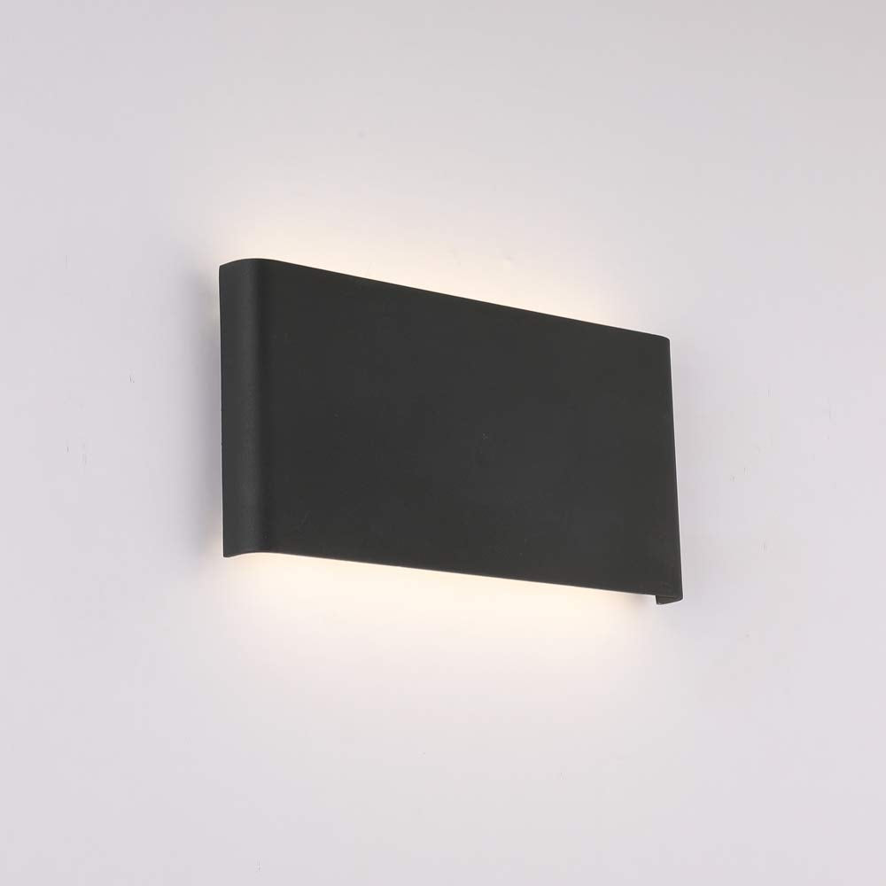 Joosenhouse Black Hallway Led Wall Lamps For Bedroom 10Watt, Modern Up And Down Stairwell Bedside Sconce Wall Decor Light Fixtur