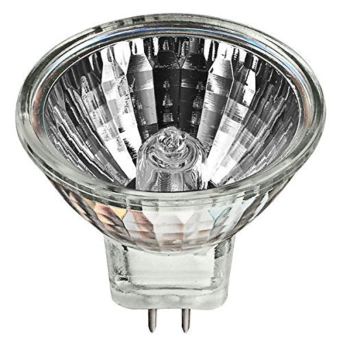 CBconcept MR16 Halogen Light Bulb - 12V, 50W, UV Glass Face, GU5.3 Base for Accent & Landscape Lighting
