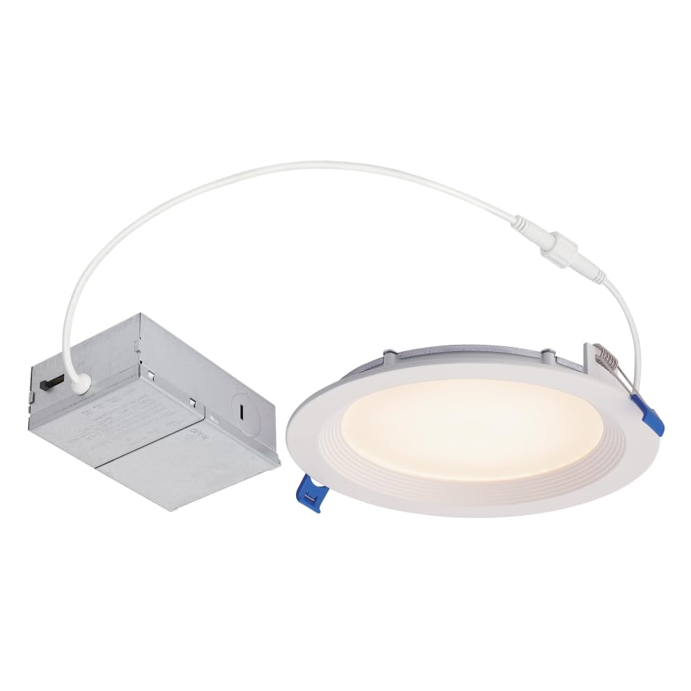 Westinghouse Lighting 5227100 12 Watt (80 Watt Equivalent) 6-Inch Slim Recessed LED Downlight Color Temperature Selection, Dimma