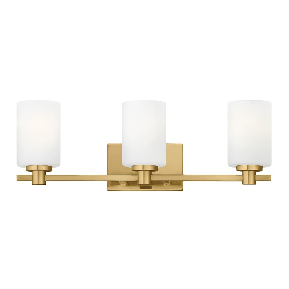 Hinkley Karlie Medium Three Light Vanity, Lacquered Brass