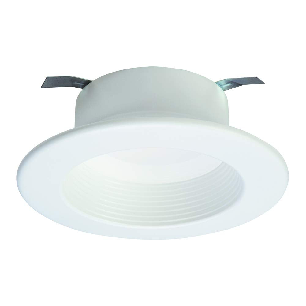Halo Rl 4 In. White Led Recessed Ceiling Light Fixture, 3000K Soft White, Aluminum Retrofit Baffle Trim, Model Rl460Wh930