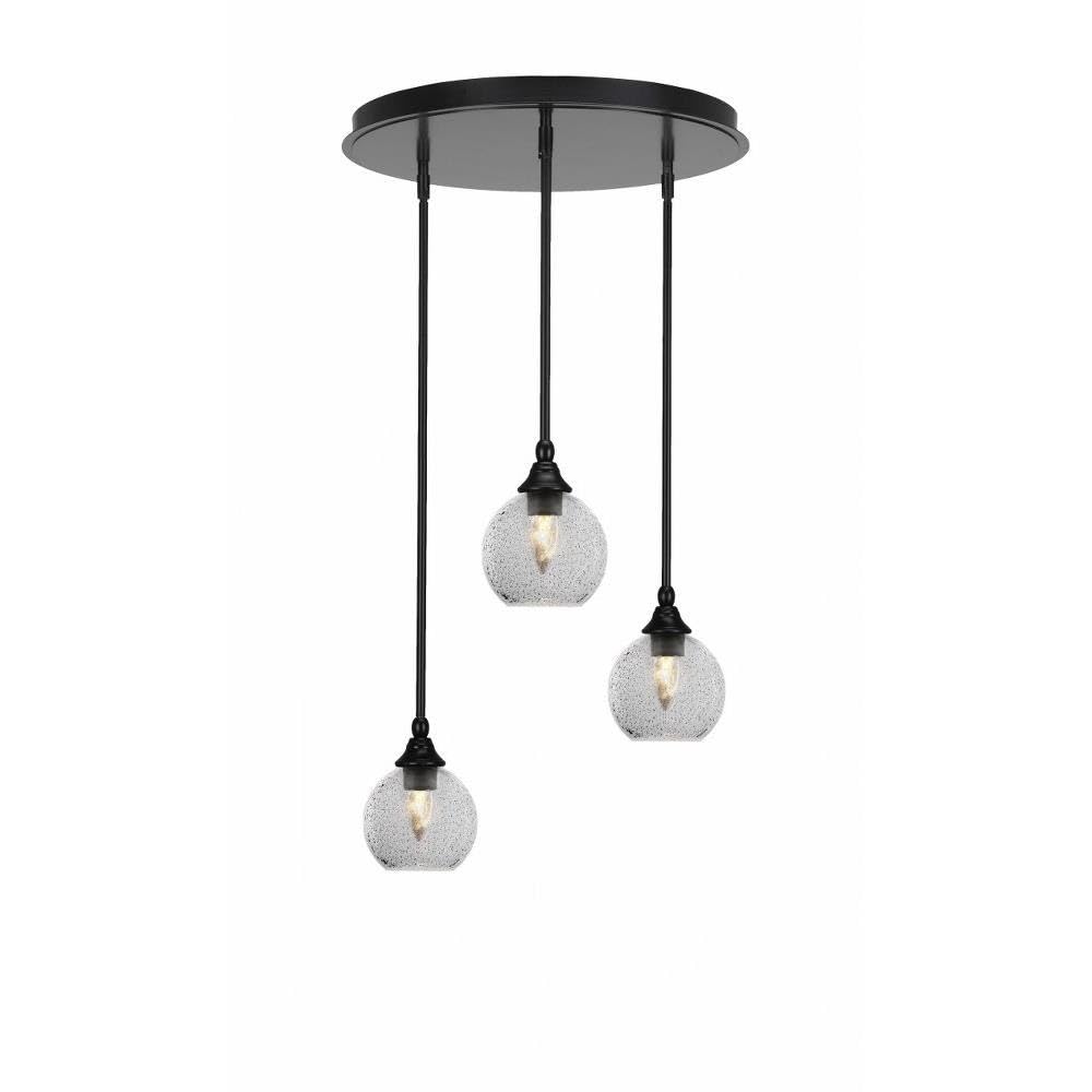 Empire 3 Light Cluster Pendalier in Matte Black Finish (2183-MB-4102)