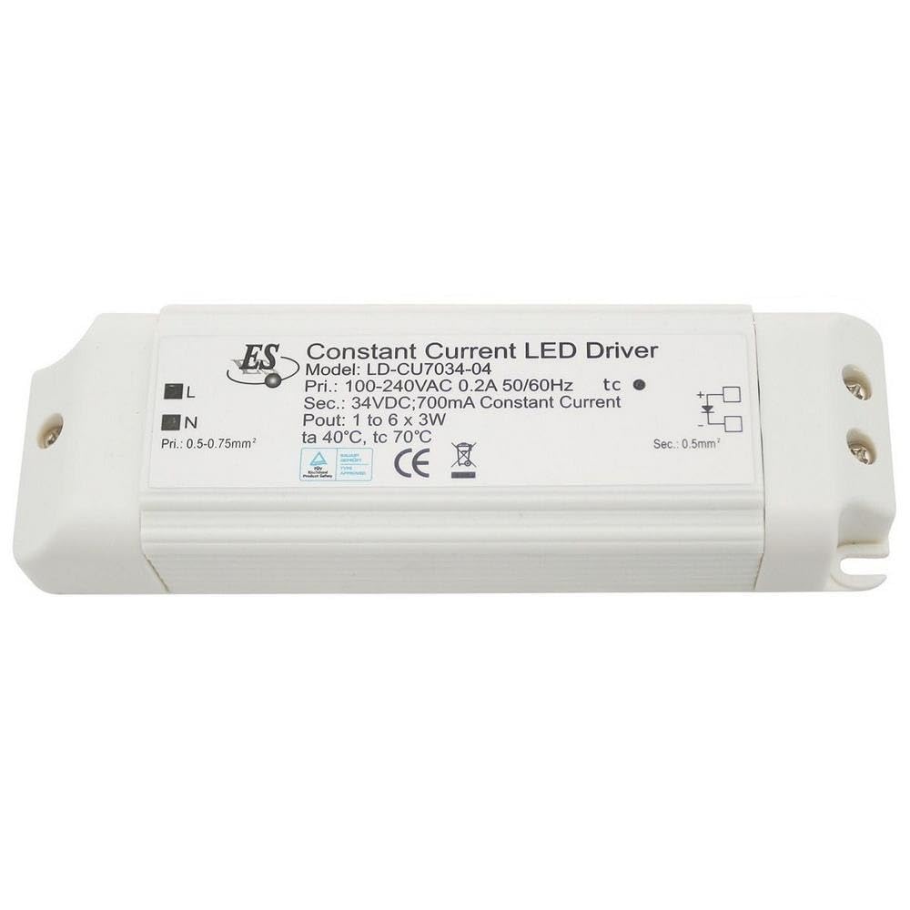 Cal Lighting D-700Ma-Cc-18W 120V To 240V,Led Driver 700Ma,3-18W, Pwt, Nckl, B/S, Slvr