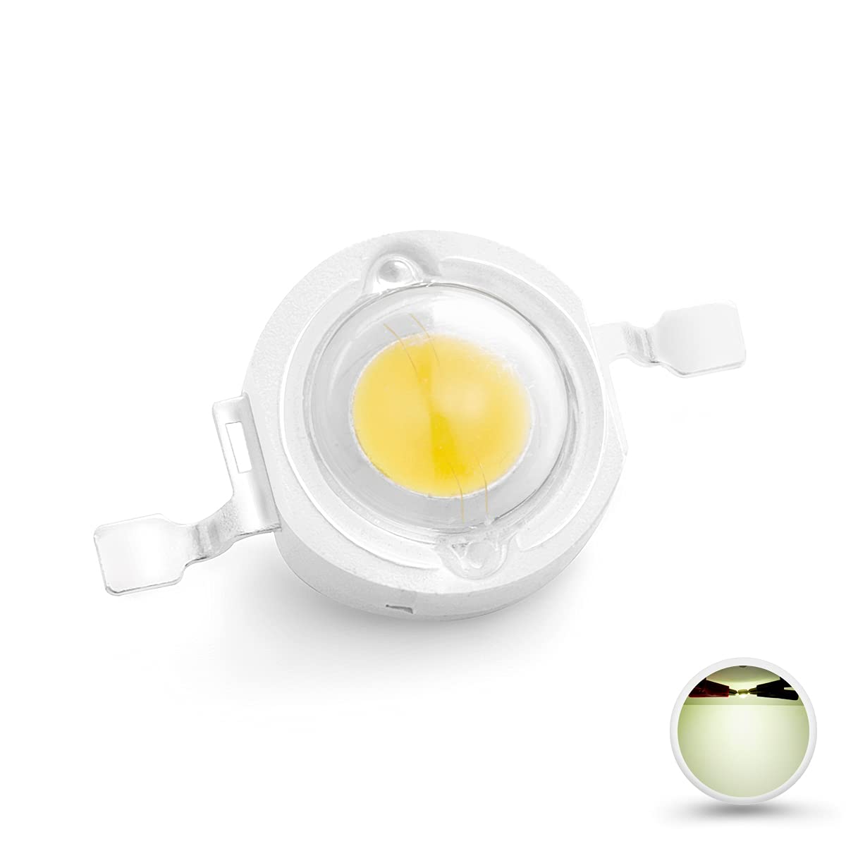 Chanzon 10 Pcs High Power Led Chip 3W Natural White (4000K - 4500K / 600Ma - 700Ma / Dc 3V - 3.4V / 3 Watt) Super Bright Intensi