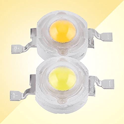 100Pcs Led Lamp Beads, 1W High Power Led Chip, Led Lamp Smd Chip Light Bulb, Smd Cob 1W Warm White Led Bead, For Home, Studio, Exhibition Foodlight/Spotlight Bulb Replacement(Warm White)