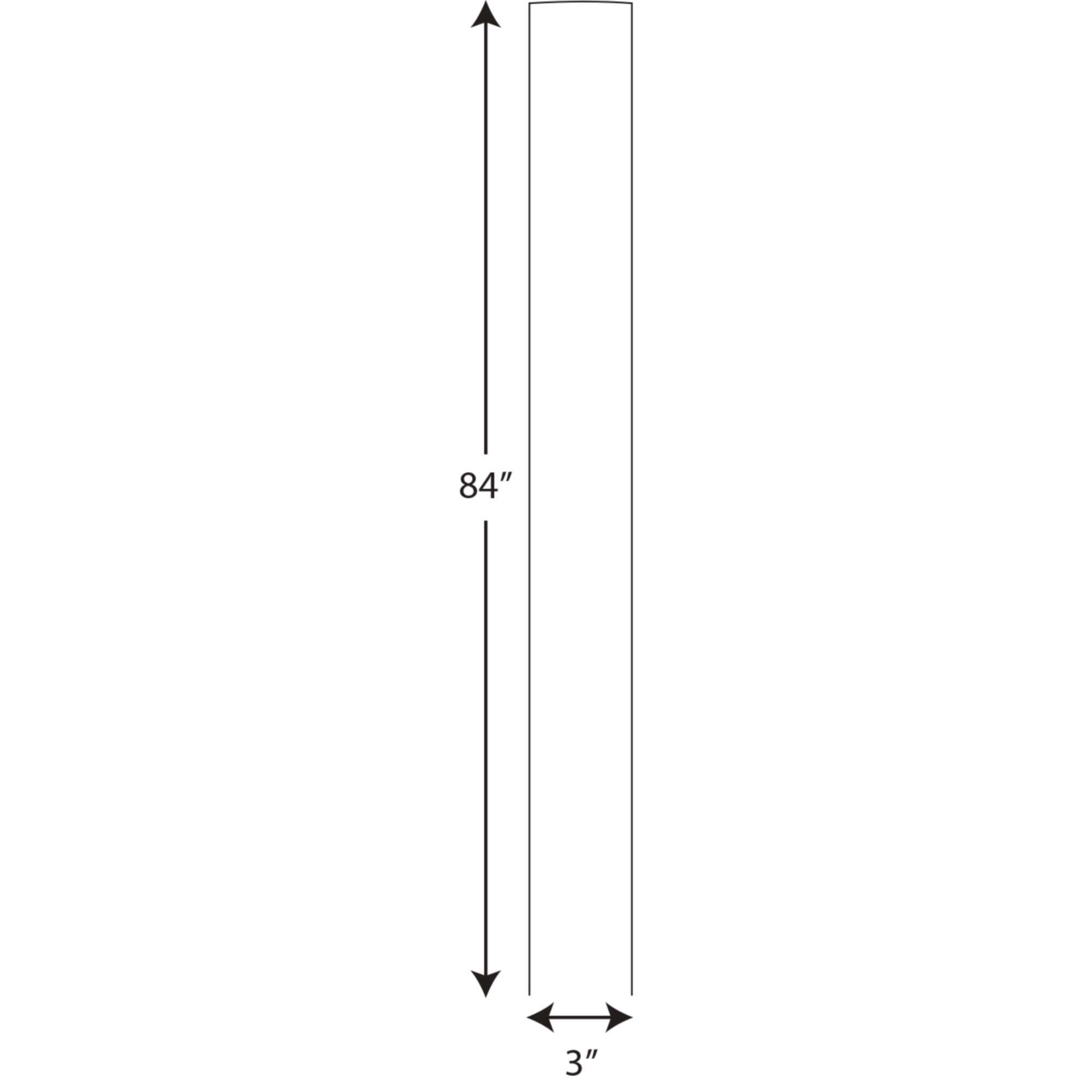 Progress Lighting Outdoor Post - 7 Aluminum, Matte Black, 3-Inch Diameter x 84-Inch Height, Model P5390-31