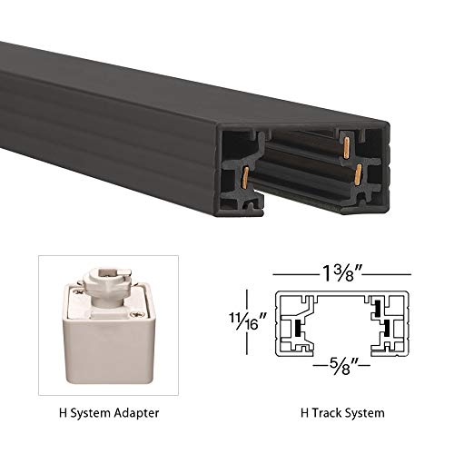 Wac Lighting H Track 120V Floating Canopy Connector To Power Track From Electric Box For H Style 3-Wire Track Systems In Black