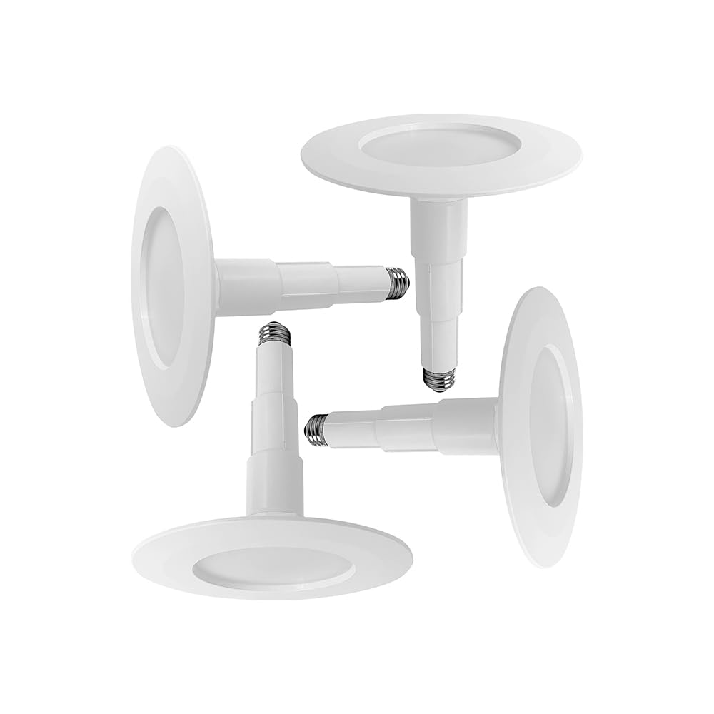 Jolux 4-Pack 5/6 Inch LED Can Lights Retrofit Recessed Lighting,12W=60W,4000K CoolWhite,800 Lumens,Dimmable Can Lights,Damp Rate