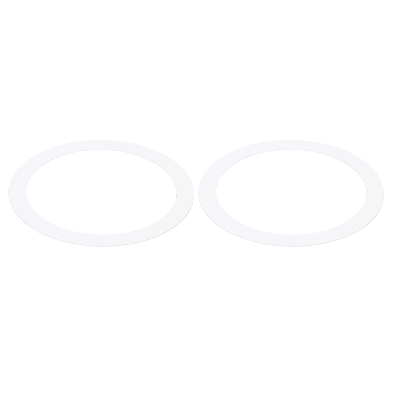 Patikil Metal Goof Trim Ring - 2 Pcs, 3.94 Od X 3.19 Id, White Circular Ceiling Light Cover For Recessed Can Downlight