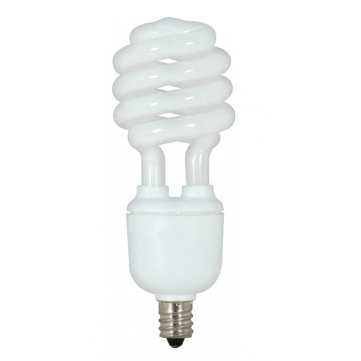 Satco Mini Spiral CFL Light Bulbs, 13 Watt, 4100K, 82 CRI, Candelabra Base, 6 Count, Model S7365