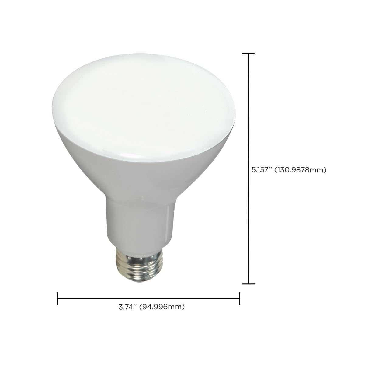 Satco Lighting S9621-9.5 Watt Br30 Led Soft White Light Bulbs -105 Degree Beam Angle - 3000K - Medium Base - 120 Volt - Dimmable