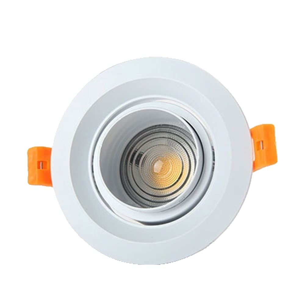 OZZKI Recessed Indoor LED Adjustable Downlights Recessed Ceiling Light Round Panel Lamp - Waterproof IP44 for Hallway Stage Bath
