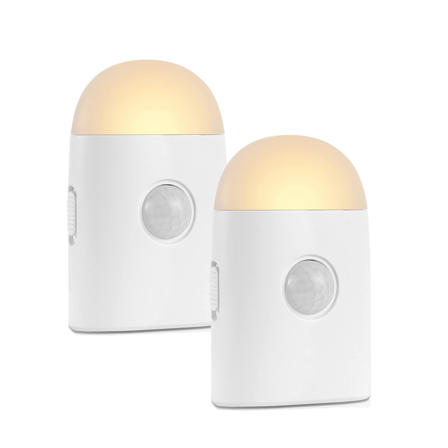 Motion Sensor Led Night Lights Warm White With Adjustable Brightness Rechargeable Battery, With Hook And Stick-On For Cabinet, W