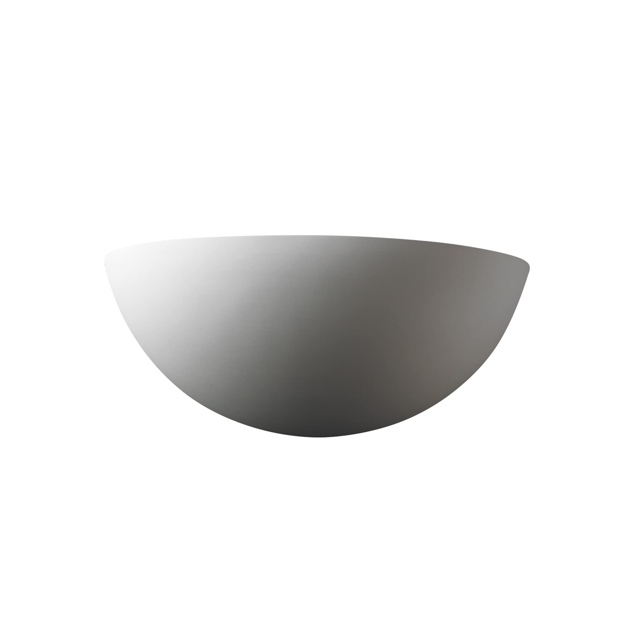 Justice Design Dimmable Ceramic Quarter Sphere Paintable Wall Sconce Light for Living Room, Dining Room, Bedroom, Bathroom, Hall