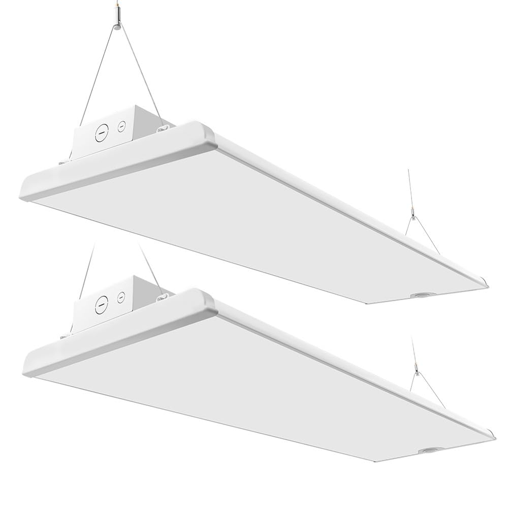 Konlite Pack of 2 ALTA LED High Bay Light - 4FT - 225W/195W/175W - 37,600 Lumens - 5000K/4000K Selectable - 120-277V - 600W Meta