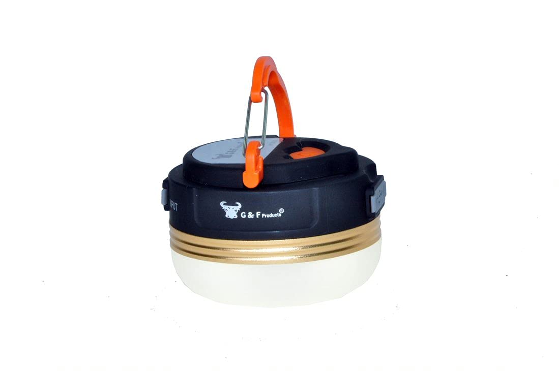 G & F 2 in 1 LED Lantern, Rechargeable Power Bank, 180 Lumens, Portable, White, Model 13027