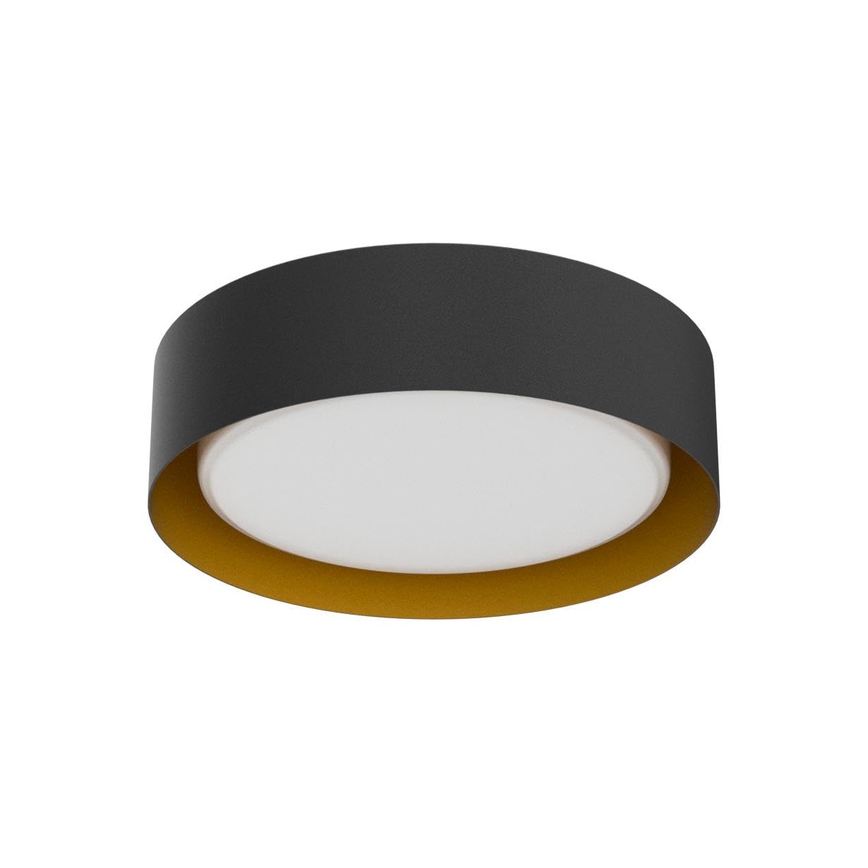 Depuley 18W Flush Mount Led Ceiling Light, 13 Inch Dimmable 3 Color In One Round Light Fixture(3000K-5000K), Black With Gold Ins