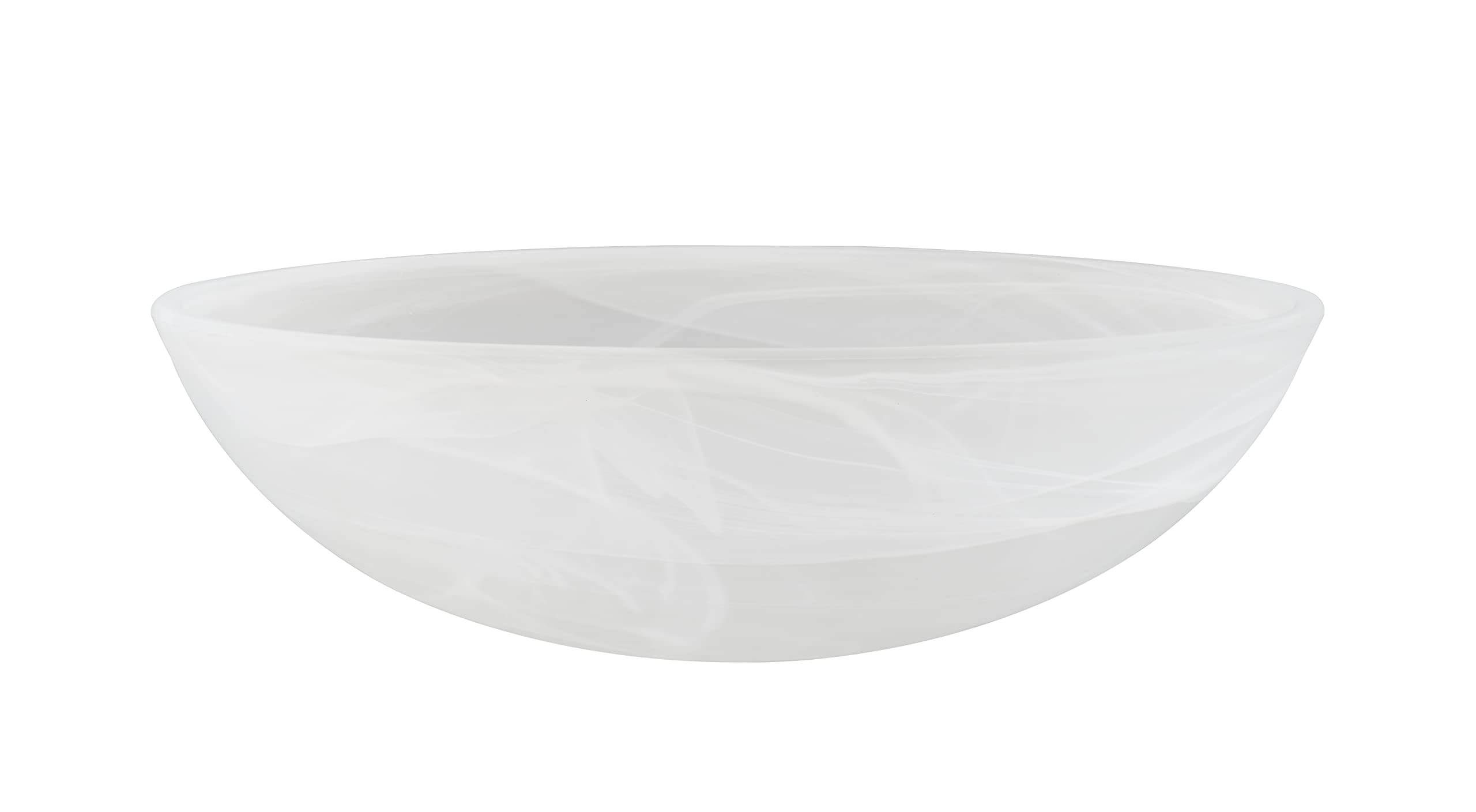 Aspen Creative 23099-11 Alabaster Contemporary Replacement Glass Shade For Medium Base Socket Torchiere Lamp, Swag Lamp,Pendant,1 Light Wall Sconce & Island Fixture. 11-5/8" Diameter X 3-5/8" Height