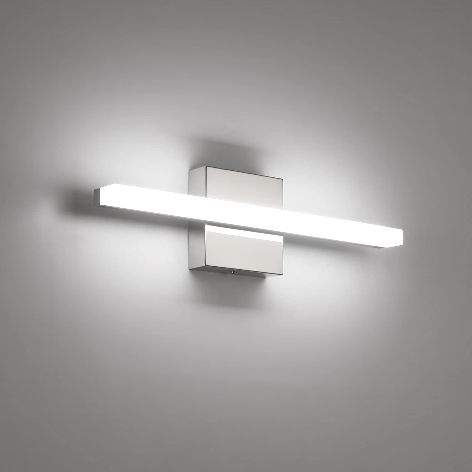 Combuh 16Inch Dimmable Led Bathroom Vanity Light Bar, Ip44 Over Mirror Chrome, 6000K