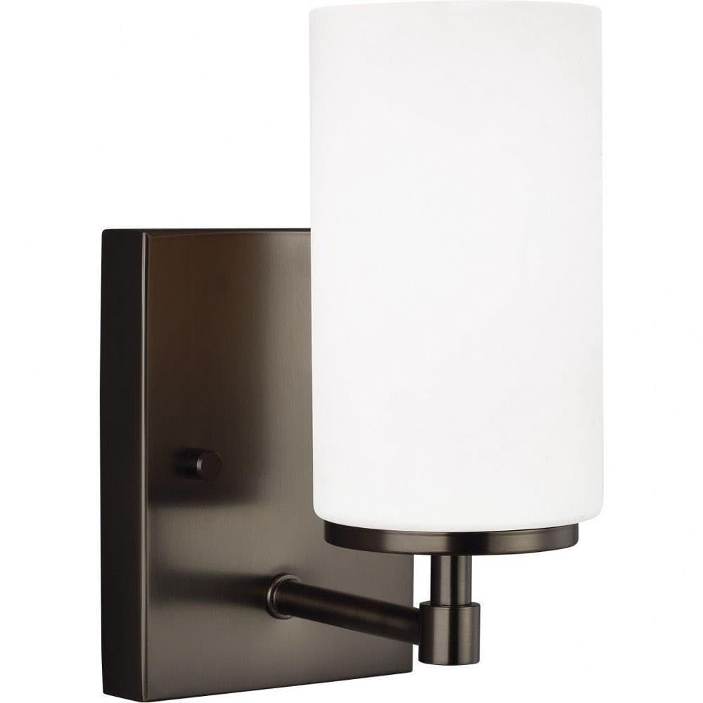 Generation Lighting 1-Light Alturas Contemporary Bath Fixture Wall Lamp Brushed Oil Rubbed Bronze 4124601-778 | Bathroom Light F
