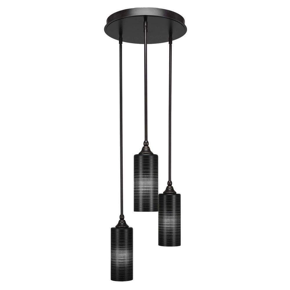 Empire 3 Light Cluster Pendalier In Dark Granite (2143-Dg-4099)