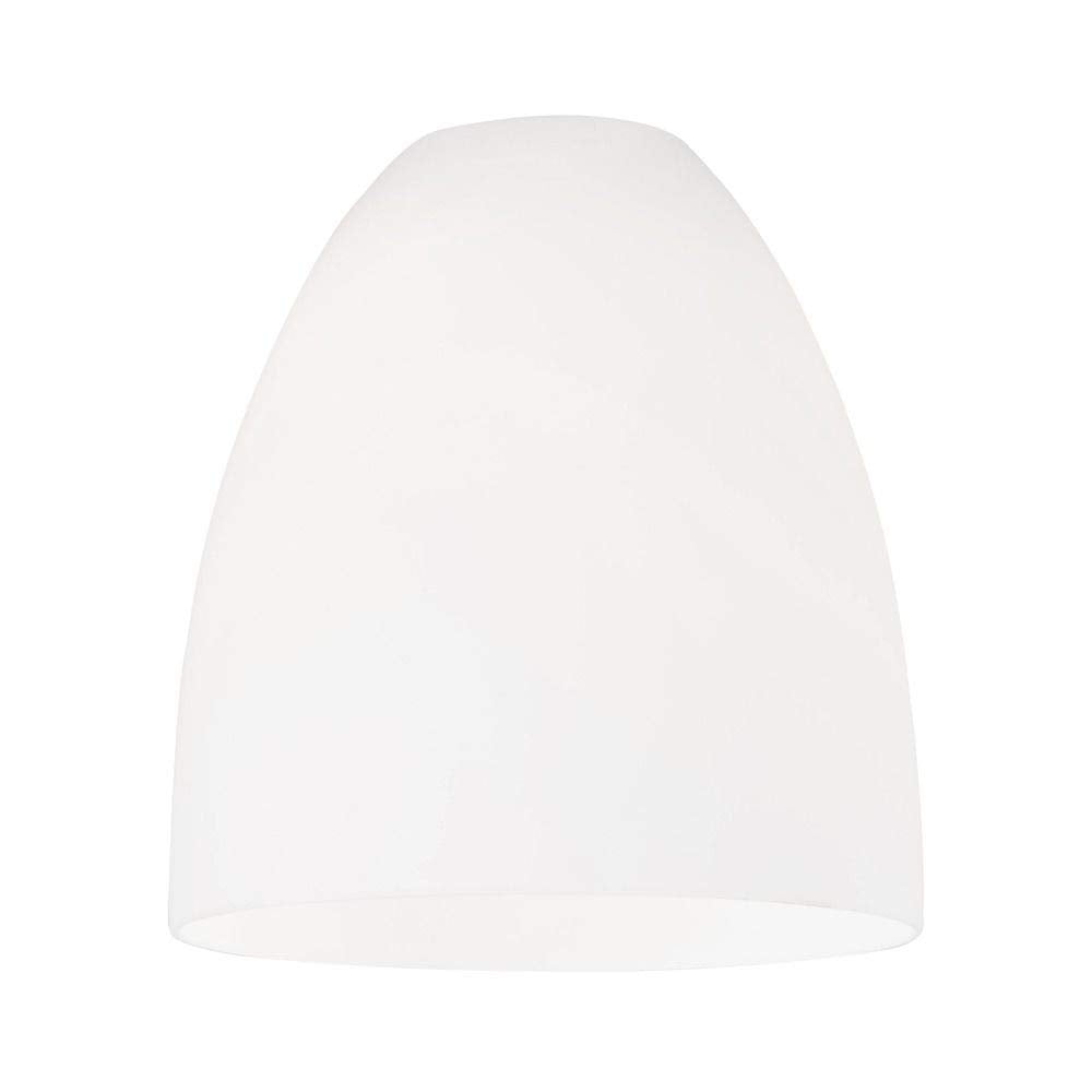White Glass Bell Shade - Lipless with 1-5/8-Inch Fitter Opening
