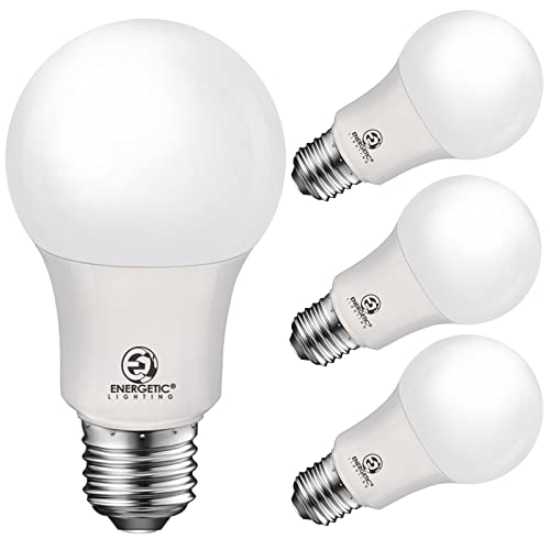 Energetic Lighting A19 LED Light Bulb 40W Equivalent 3000K Warm White UL Listed 4-Pack
