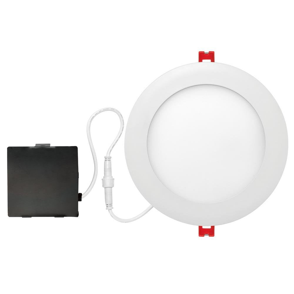 Globe Electric 91219 6in Recessed Light Kit, Integrated, White, Copper Material