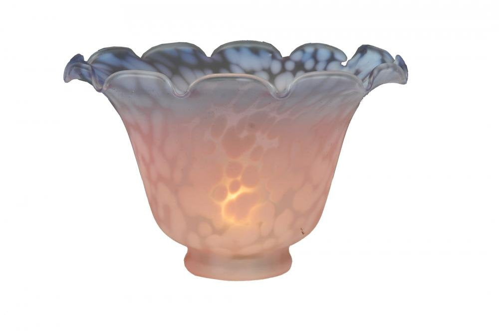 Meyda Tiffany 6&quot; Pink/Blue Fluted Bell Lamp Shade - Elegant Glass Decor