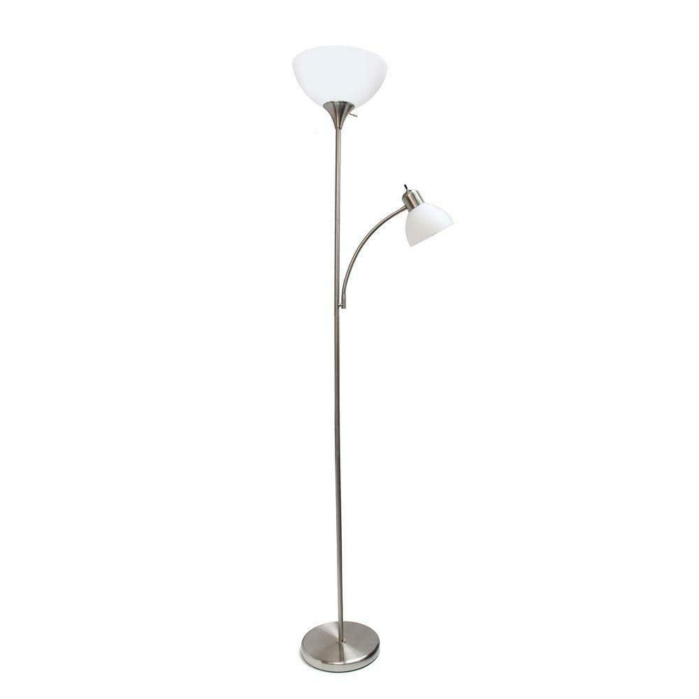 Hampton Bay 71.5 in. Silver Floor Lamp
