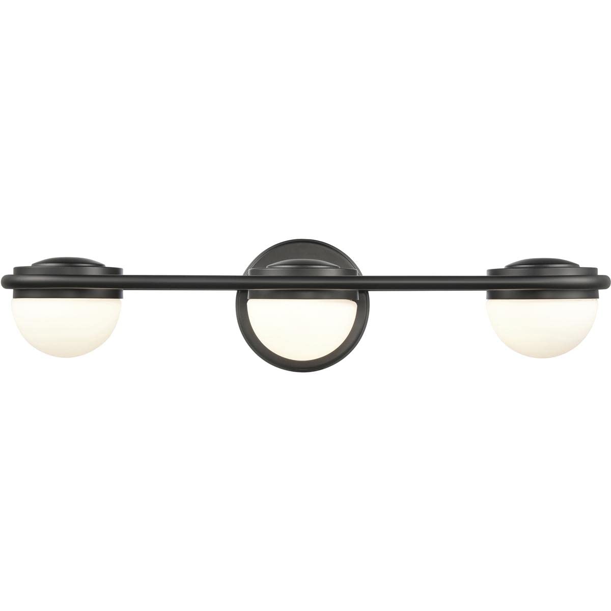 Elk Home Nelly 3-Light Vanity Light, Matte Black Finish, Opal Glass, Modern Style