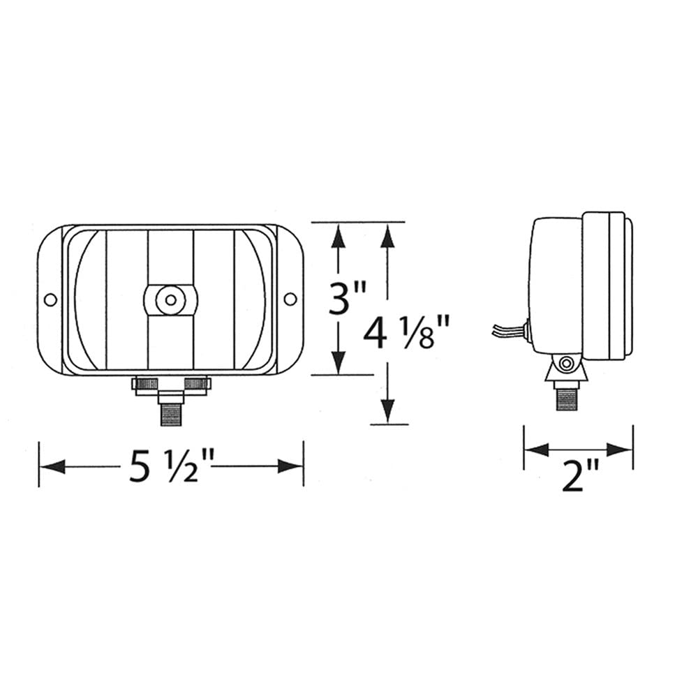 Blazer International 195DF1075KB Amber Rectangular Fog Light Kit - Pack of 1, High Visibility Automotive Lighting