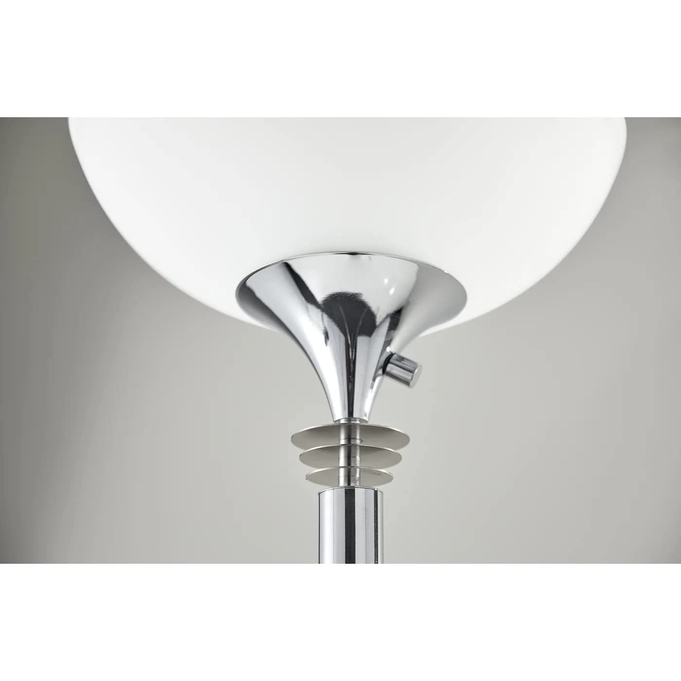 Adesso Floor Lamp 300W Torchiere, Chrome Finish, Model 5120-22, Metal Construction
