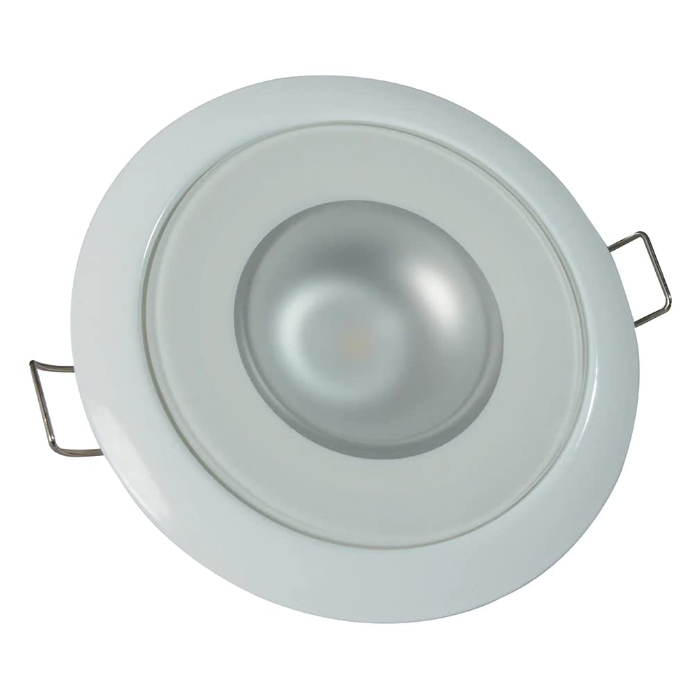 Lumitec Mirage White Bezel Exterior And Interior Flush Mount Led Down Light White Dimming Blue Dimming 113121