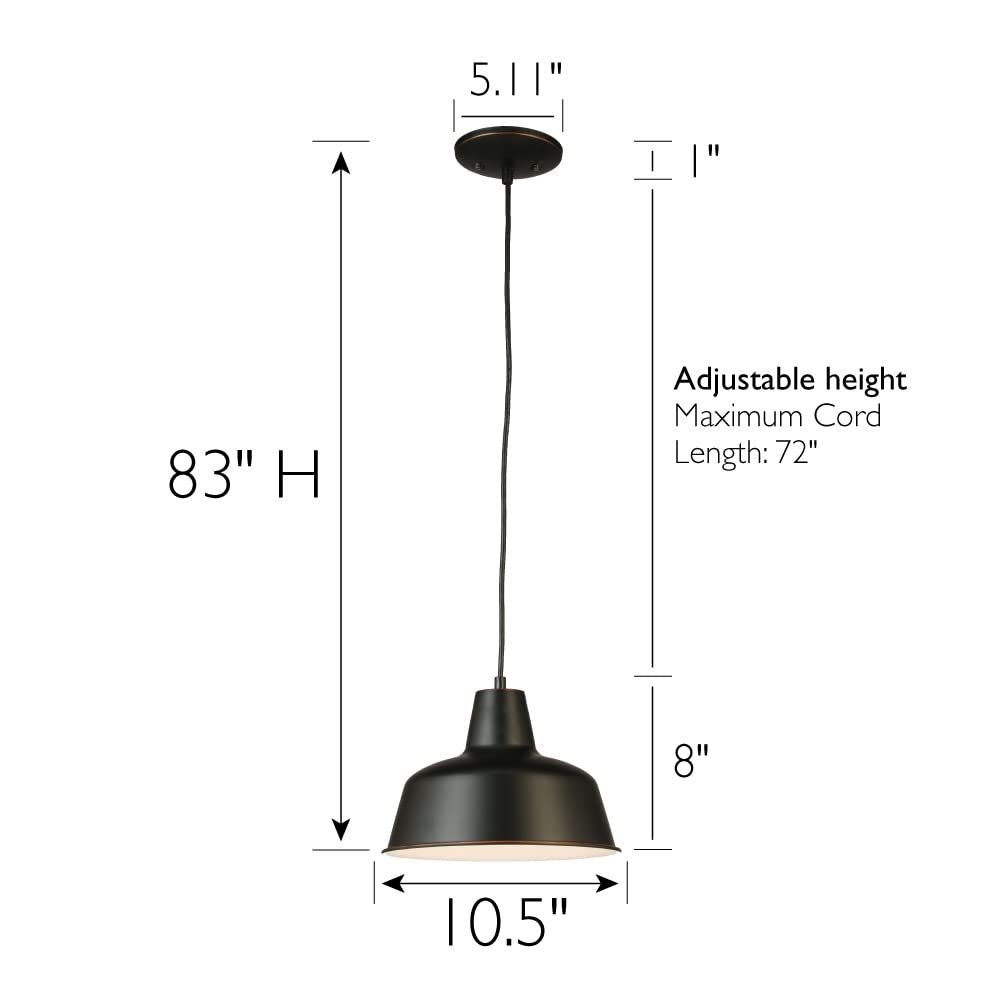 Mason Pendant Light Fixtures - Adjustable Hanging Lights For Kitchen Island, Dining Room - Farmhouse Light Fixtures With Metal S