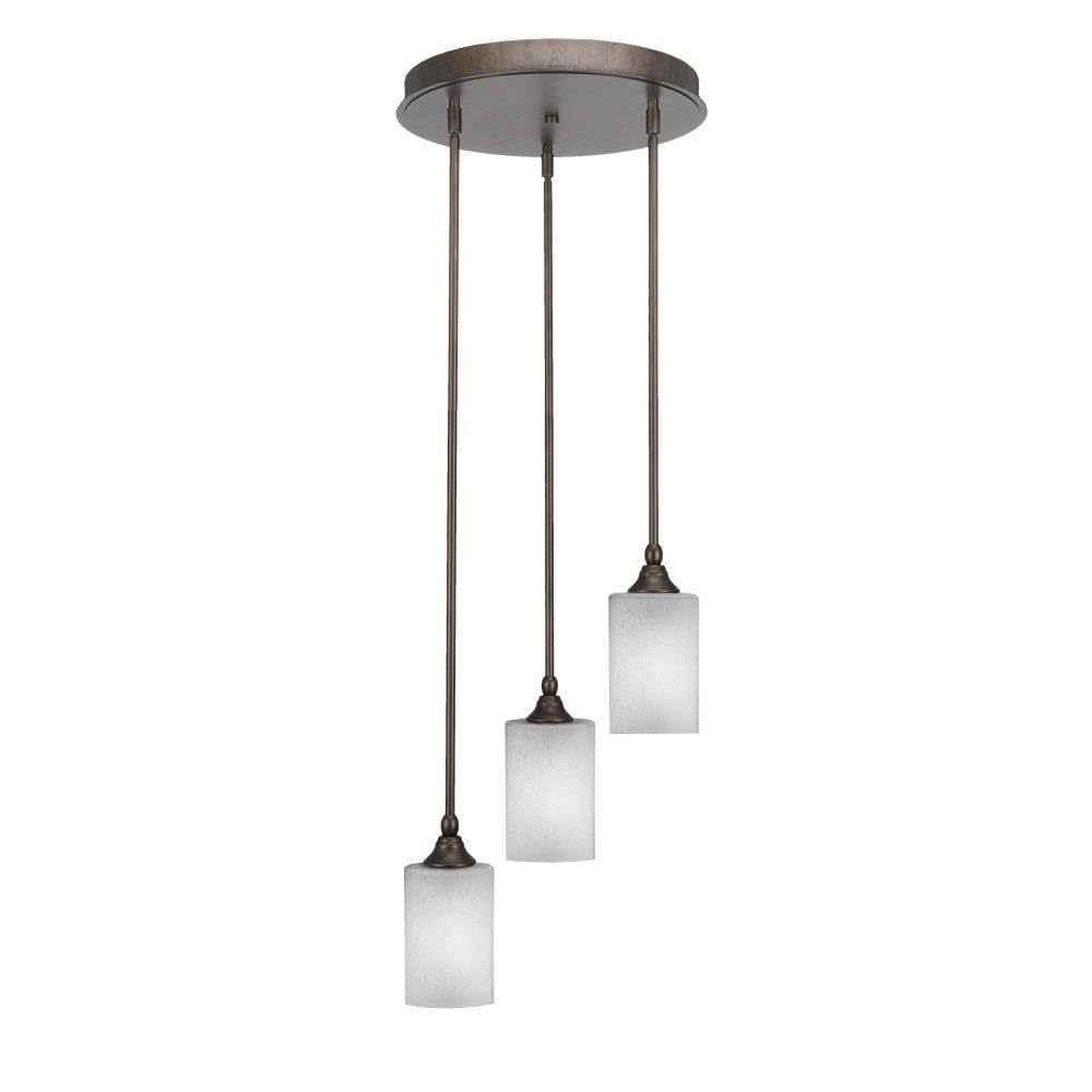 Empire 3 Light Cluster Pendalier in Bronze (2143-BRZ-531)