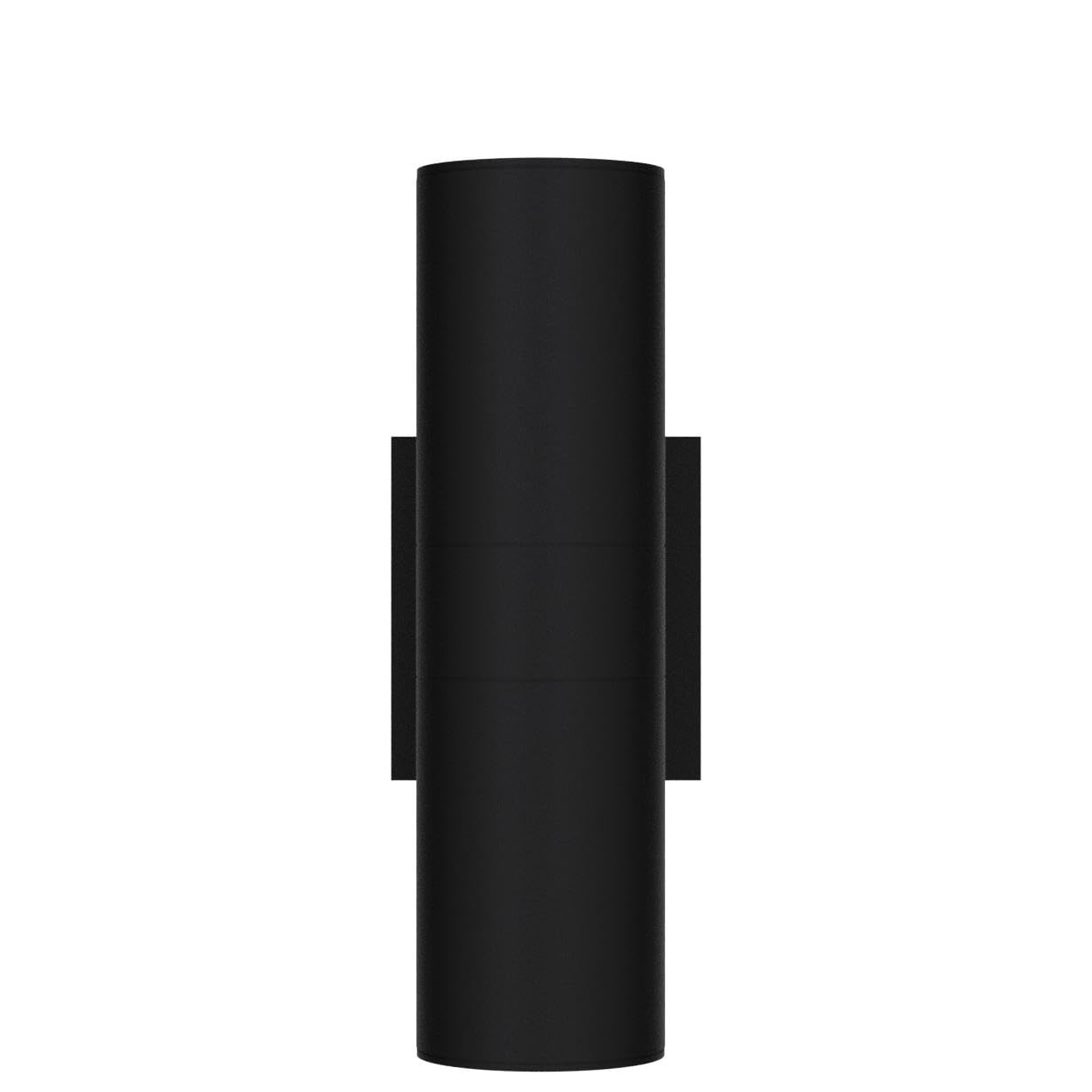 DAKAFUL Outdoor Wall Lights, 12W LED Cylinder Up Down Light, 4 Packs, Black, Aluminum, Tempered Glass for Porch Patio Door