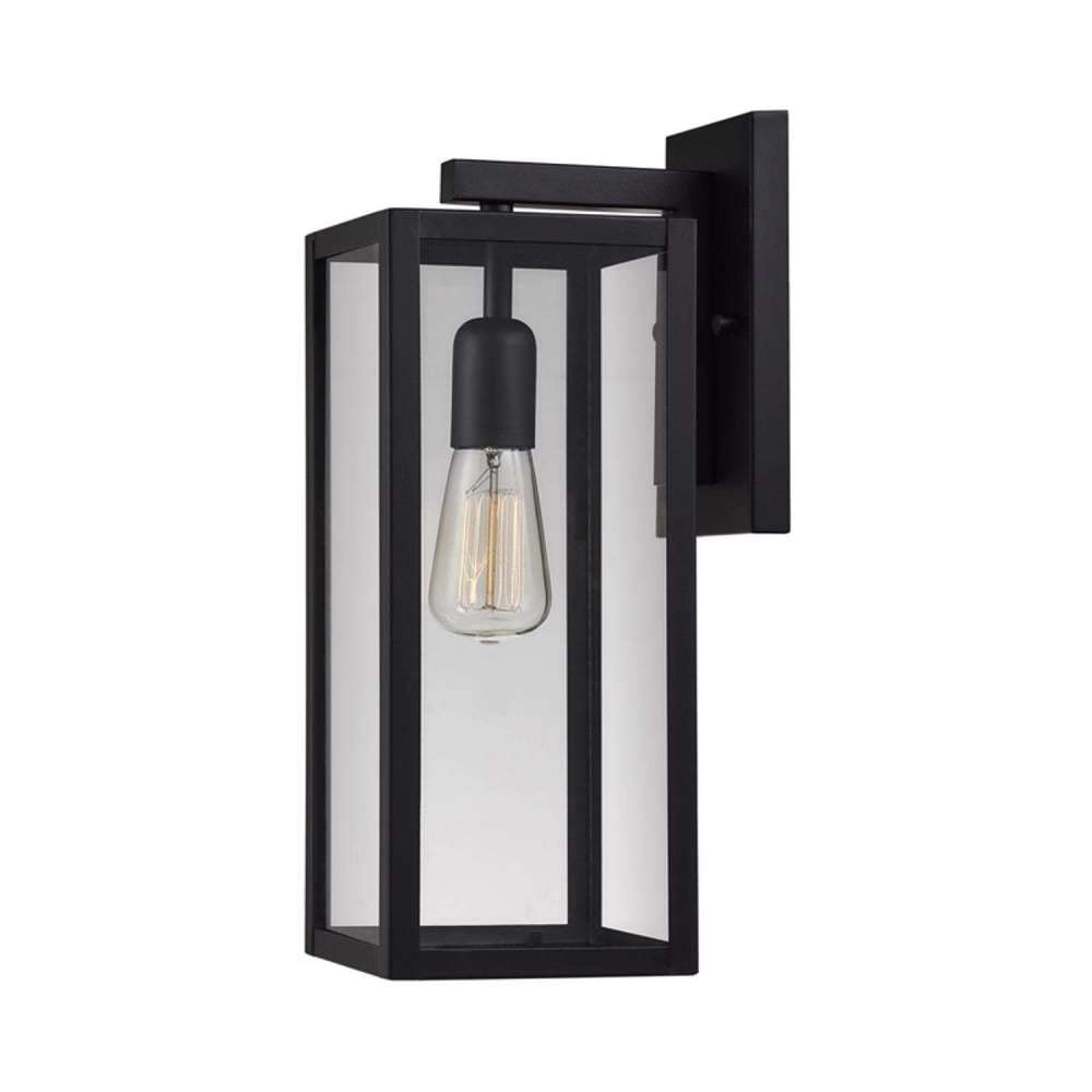 Globe Electric Vintage Wall Sconce 1-Light Matte Black, Model 3001852, One Size, Plastic Material