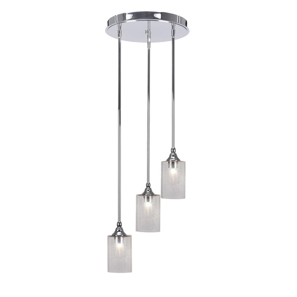Empire 3 Light Cluster Pendalier in Chrome (2143-CH-300)