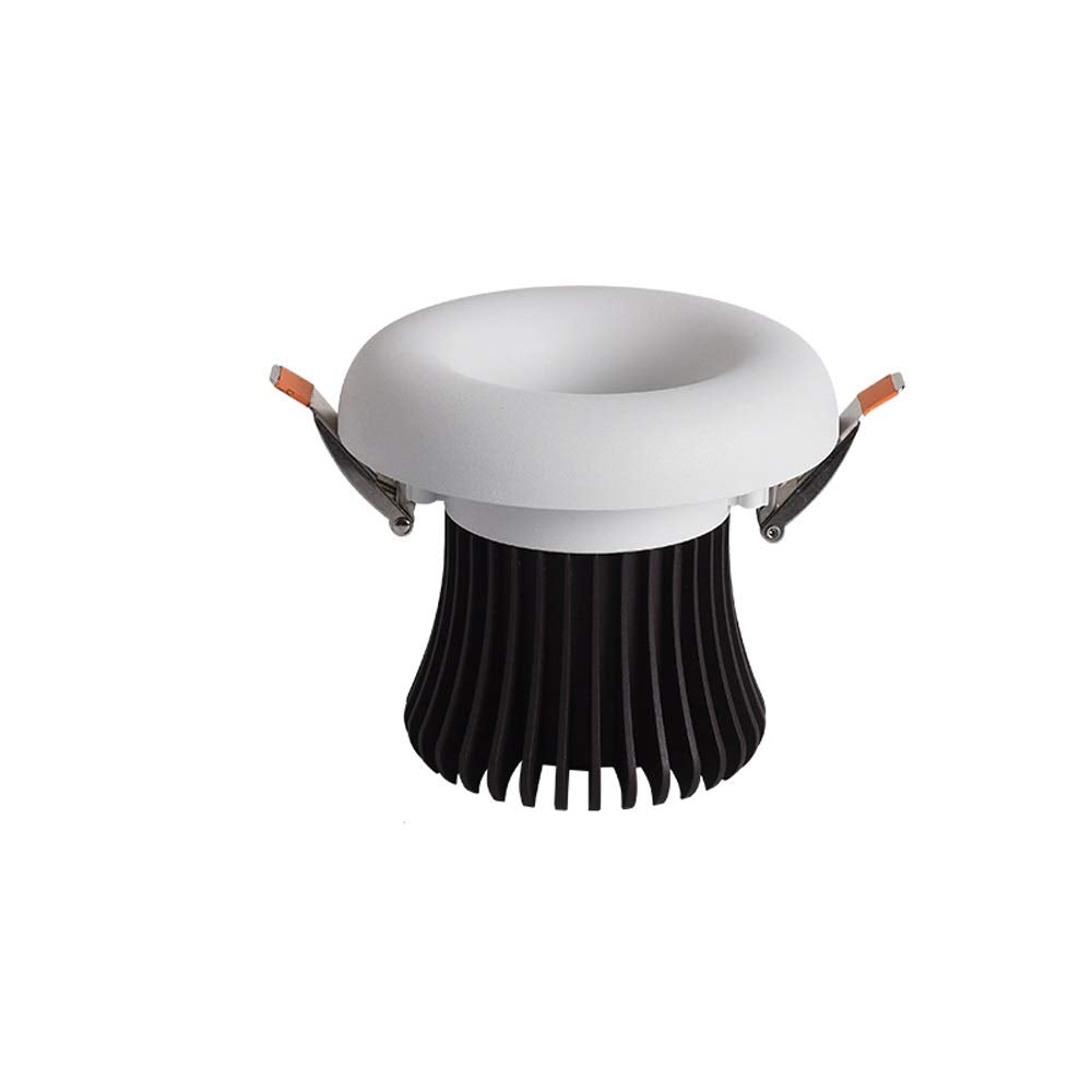 OZZKI Recessed 12W Creative LED Recessed Downlight No Strobe Aluminum Embedded Integrated Ceiling Spotlight Anti-Glare Commercia