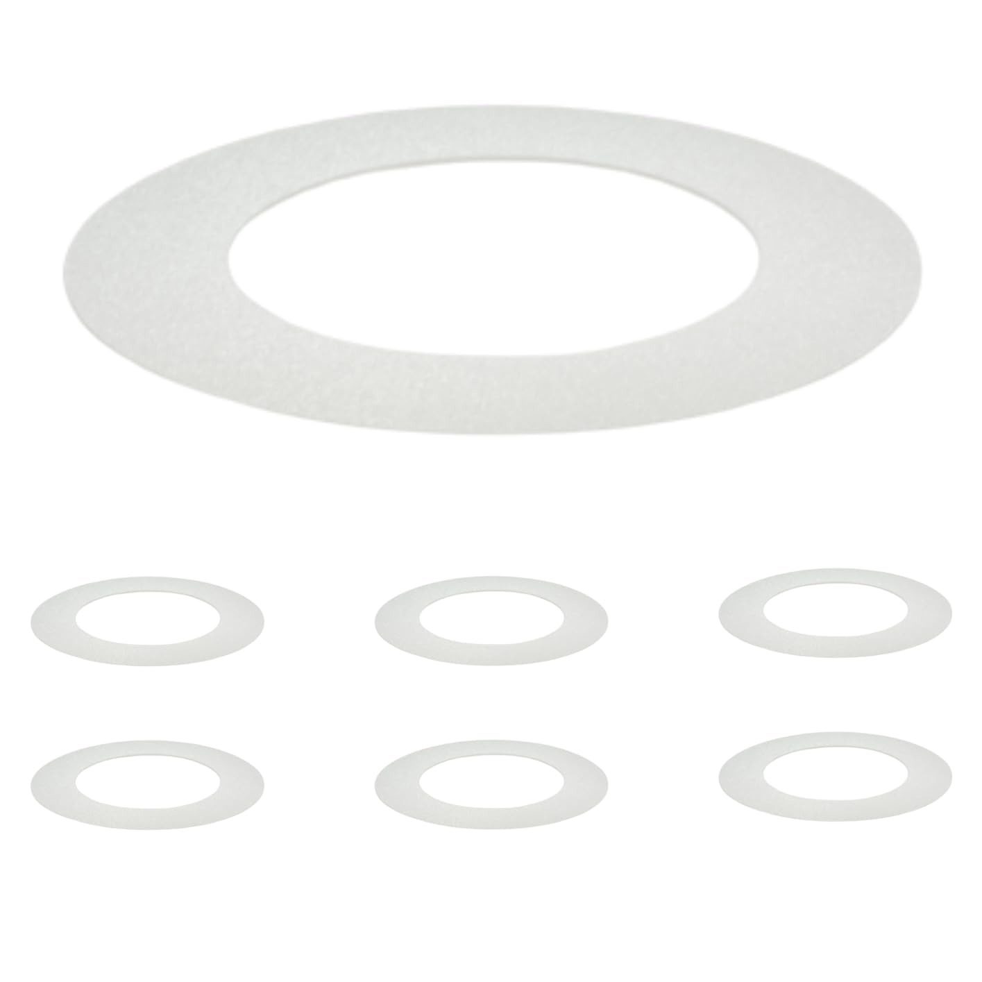 Lighting Plastics of Minnesota 6 Pack Trim Ring for 4in Recessed Can Light, 6in Diameter, White, Plastic, Model GR-WHT06-6X4