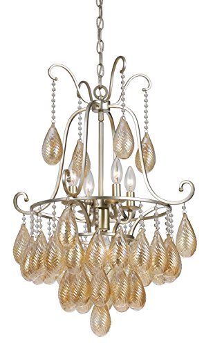 60W X 5 Marion Glass Chandelier