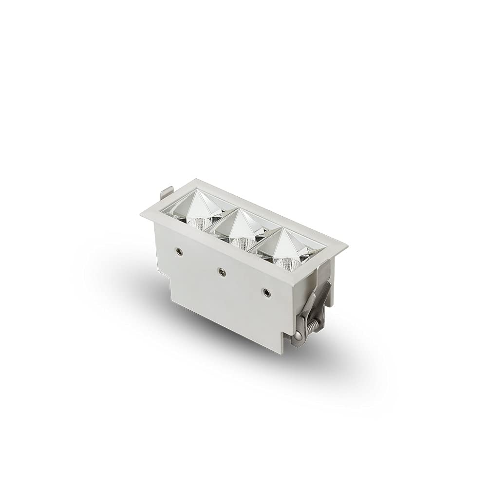 Vonn Lighting Rubik 3-Light Integrated Led 100-277V, Etl Certified, Commercial Grade Ic Rated, Fixed Recessed Downlight With Trim, Beam Angle 34, White, 4.25" L X 1.75" W X 2.25" H