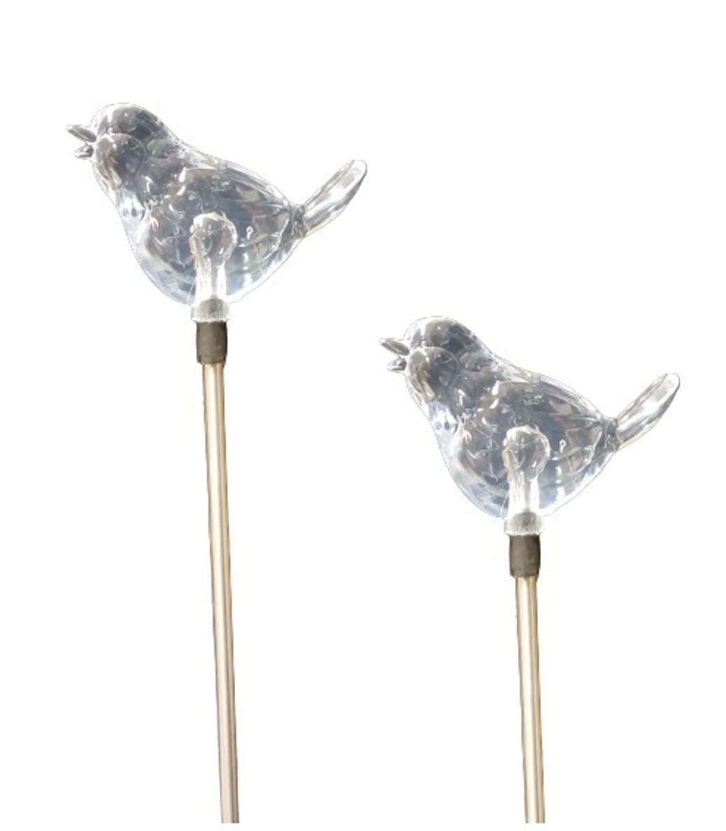 Starry Illuminate 2 PCS Solar Color Changing Style Garden Stake Light Pathway Stake Light (Bird)