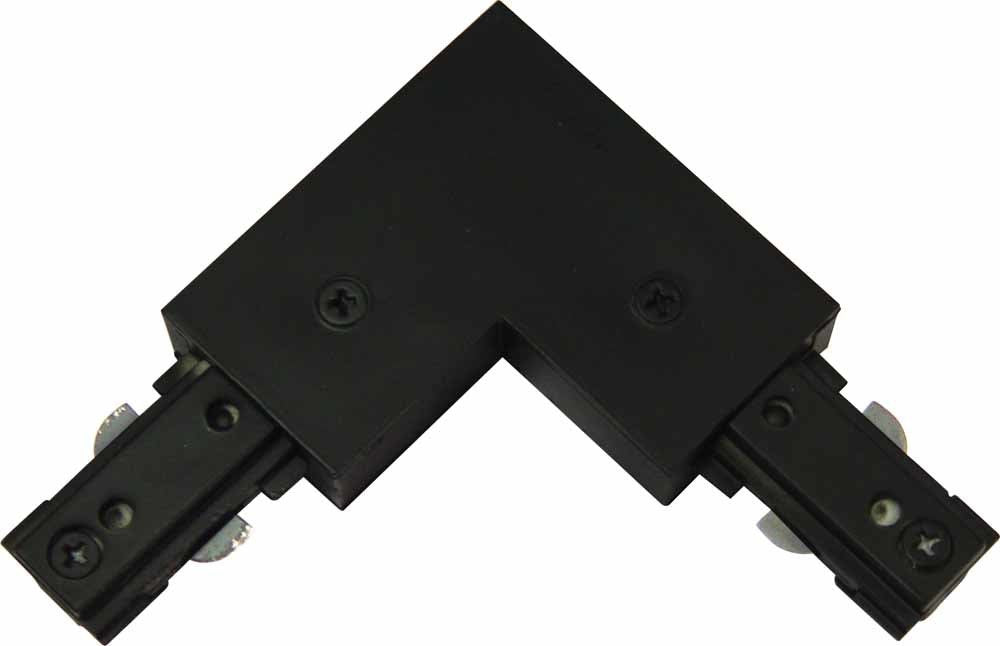 Jesco Lighting L-Connector Accessory for 2-Wire Track, Model LLJBK, Black Finish