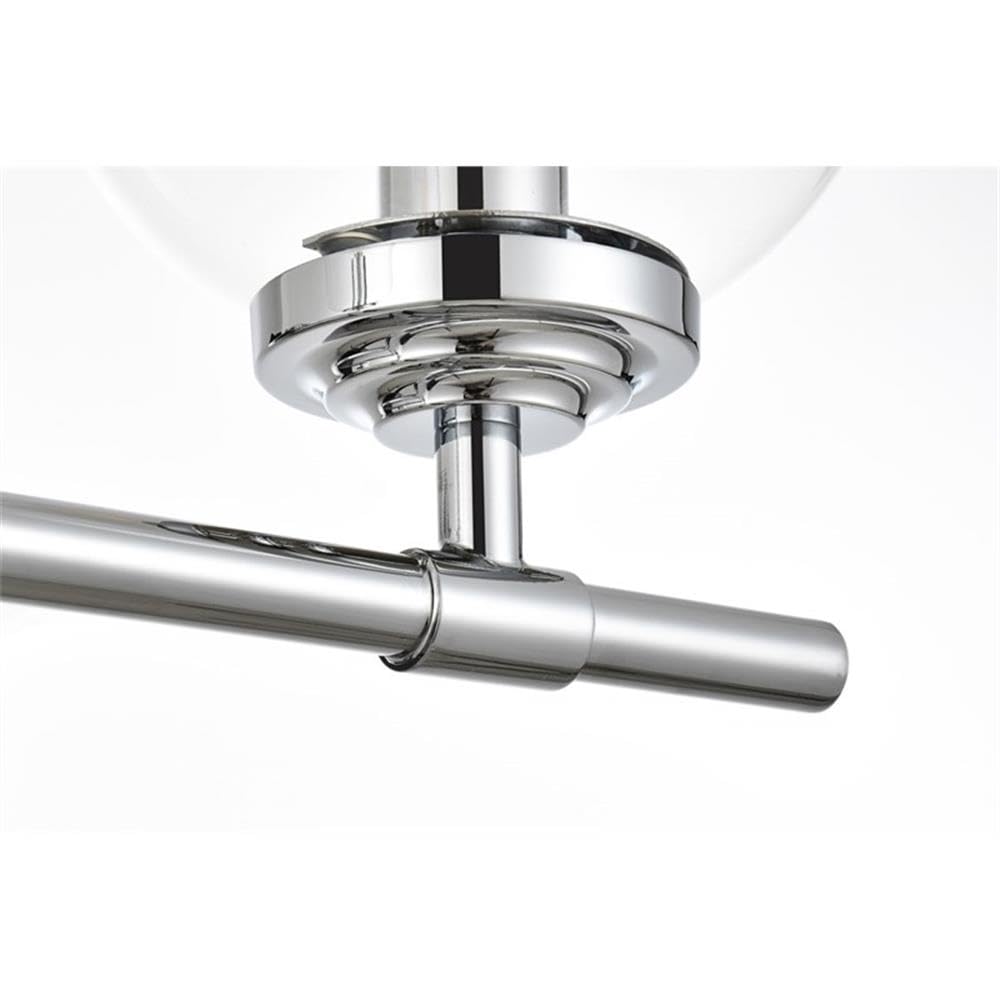 Living District Ingrid 3-Light Iron & Glass Bath Sconce in Chrome and Clear
