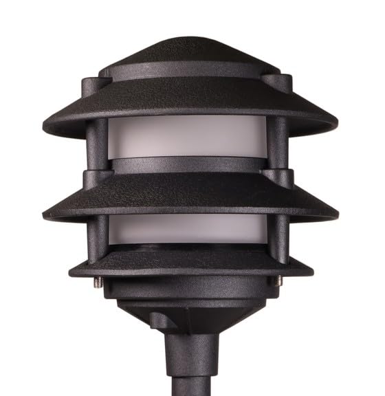 Best Pro Lighting 3W LED Pagoda Landscape Path Light - Black, Model BPL 302